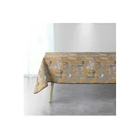 nappe de table douceur d'interieur nappe rectangle 150 x 240 cm polyester imprime africana jaune