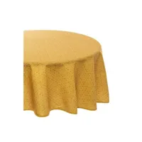 nappe de table atmosphera créateur d'intérieur - nappe ronde imprimé ethnika 180cm jaune