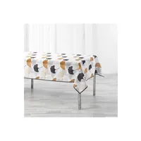 nappe de table douceur d'interieur nappe rectangle 150 x 240 cm polyester imprime coquetterie gris
