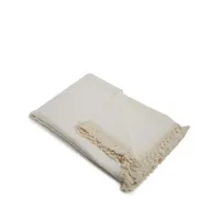 once milano serviette de plage à franges - blanc