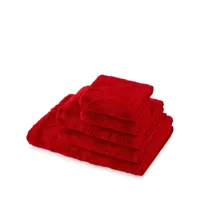 dolce & gabbana serviette de bain à motif en jacquard - rouge