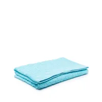versace serviette de bain à logo en jacquard - bleu