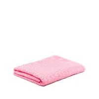 versace serviette de bain à logo en jacquard - rose