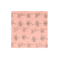 les-ottomans serviette de table en coton à imprimé palmier - rose