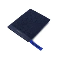 off-white serviette de douche en coton à logo embossé - bleu