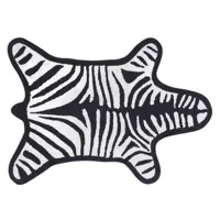 jonathan adler - tapis de bain zebra en tissu, coton couleur noir 112 x 79 26.21 cm designer made in design