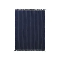 audo copenhagen - plaid plaids en tissu, soie couleur bleu 130 x 185 0.5 cm designer mentze ottenstein made in design