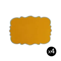 bitossi home - set de table smerlo en tissu, lin couleur jaune 33 x 48 1 cm made in design