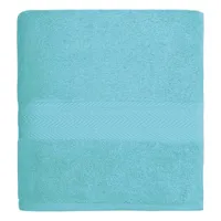 drap de bain 550 g/m²  bleu turquoise 70x140 cm