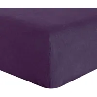 drap housse lin lave violet 200x200 cm