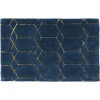 tapis de bain coton fantaisie bleu 50x80cm