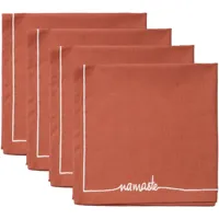 serviettes de table (x4) coton  45x45 terracotta