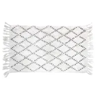 tapis de bain blanc 100% coton 50x80cm