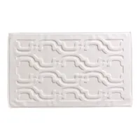 tapis de bain 50x80 blanc craie en coton 940 g/m²