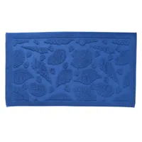 tapis de bain 60x100 bleu en coton 800 g/m²
