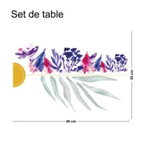 lot de 4 sets de table l 40xl 30cm multicolore animaux