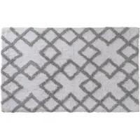 tapis de bain coton fantaisie blanc 50x80cm