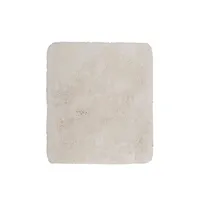 tapis de bain microfibre très doux uni blanc crème 55x65