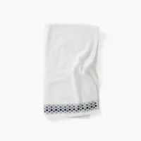 serviette de toilette coton bouclette jacquard blanc 50 x 90 cm