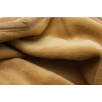 couverture en coton recyclé camel 180 x 220 cm