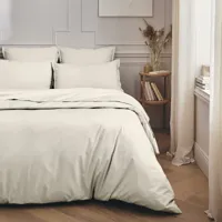 parure de lit en percale de coton meringue 260x240