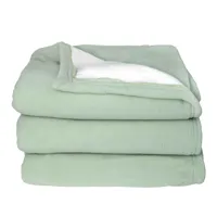 couverture bicolore de luxe polyester tilleul 220 x 180