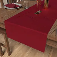 chemin de table 40x180 cm luxury rouge, par soleil d'ocre - rouge