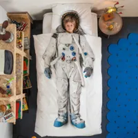 housse de couette et taie d'oreiller snurk astronaut