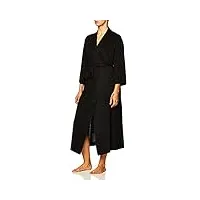 natori shangri la robe longue avec manches kimono, peignoir pour femme - noir - medium