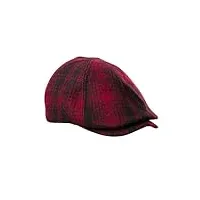 woolrich hunt plaid wool irish cap, red/black (red), size s