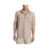 columbia silver ridge – chemise à manches longues à carreaux – homme m heatwave plaid