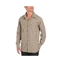 columbia silver ridge plaid long sleeve shirt - chemise manches longues homme - fossil plaid - xl