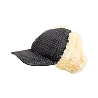 woolrich men's heritage plaid cap,grey,m