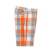 adidas taylormade youth plaid shorts (s, zone-orange-white)