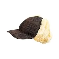 woolrich men's heritage plaid cap,brown,m