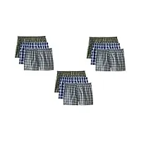 hanes boys 9pack plaid woven boxers boxer shorts kids underwear l