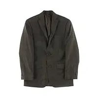 michael michael kors men's brown plaid classic-fit sport coat, olive, 48 long