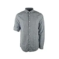 michael kors men's long sleeve shane plaid slim fit shirt-sb-xxl