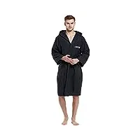 cressi sub s.p.a. microfibre bathrobe peignoir de sport en microfibre noir m