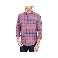 nautica flannel buffalo plaid chemise casual, rouge (sunbakdred 6sg), s homme
