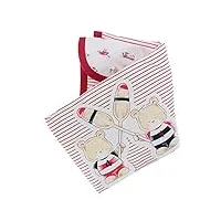 mayoral couverture unisexe pour bébé dans un coffret cadeau blanc/rouge 100 x 80 cm