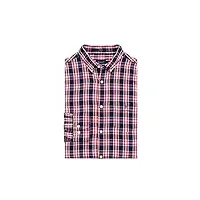 gant o1. windblown oxford plaid reg bd chemise casual, rouge (cardinal red 658), small homme