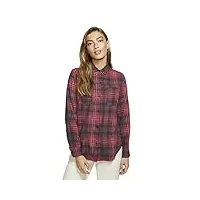 hurley wilson plaid long sleeve noble red xs (us 00-1)