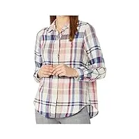 lucky brand women's classic one pocket plaid shirt