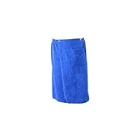bdrsjdsb serviette de bain en polyester avec poche pour homme, polyester, blue