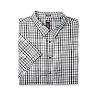 dickies men's yarn dyed short sleeve shirt, gray plaid, small