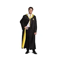 robe de chambre harry potter pour adulte motif maison de poudlard - accessoire de costume de qualité cinématographique, noir et jaune, adulte m (38-40), noir et jaune., adult m (38-40)