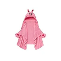 rongjj eponge serviette de bain à capuche pour bébé - conception de lapin - cadeau de shower de bébé parfait pour garçons et filles - 0-14 ans capuche