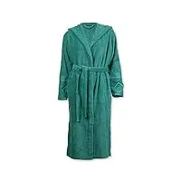 pip studio peignoir en tissu éponge jacquard pour femme soft cellige green avec capuche, vert, s