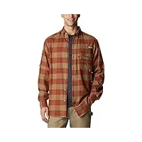 columbia sharptail flannel chemise à bouton bas, plaid en bois épais, xl homme